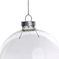 4ct. 4" Clear Glass Ball Ornaments