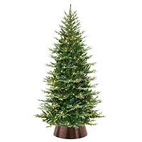 7.5ft. Pre-Lit Chatham Spruce Slim Artificial Christmas Tree, Clear Lights