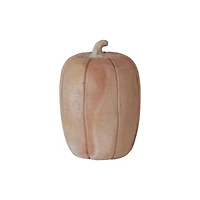 Hello Honey® 8" Brown Handmade Terra Cotta Pumpkin