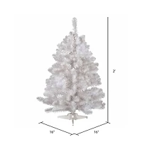 2ft. Unlit Crystal White Spruce Artificial Christmas Tree