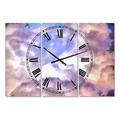 Designart Cloud Sculpting 2 Multipanel Wall Clock