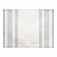 Textured Blue Stripes 18" x 14" Cotton Twill Placemat