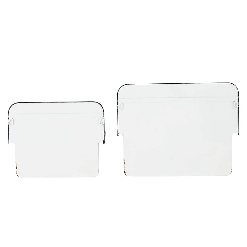 White Metal Wash Basin Planter Set