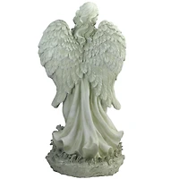 24.5" Light Olive Green Praying Angel Garden Statue