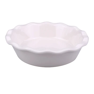 6" Mini Cream Ceramic Pie Plate by Makery™