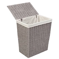 Honey Can Do Gray 7 Piece Twisted Paper Rope Woven Bathroom Storage Basket Set