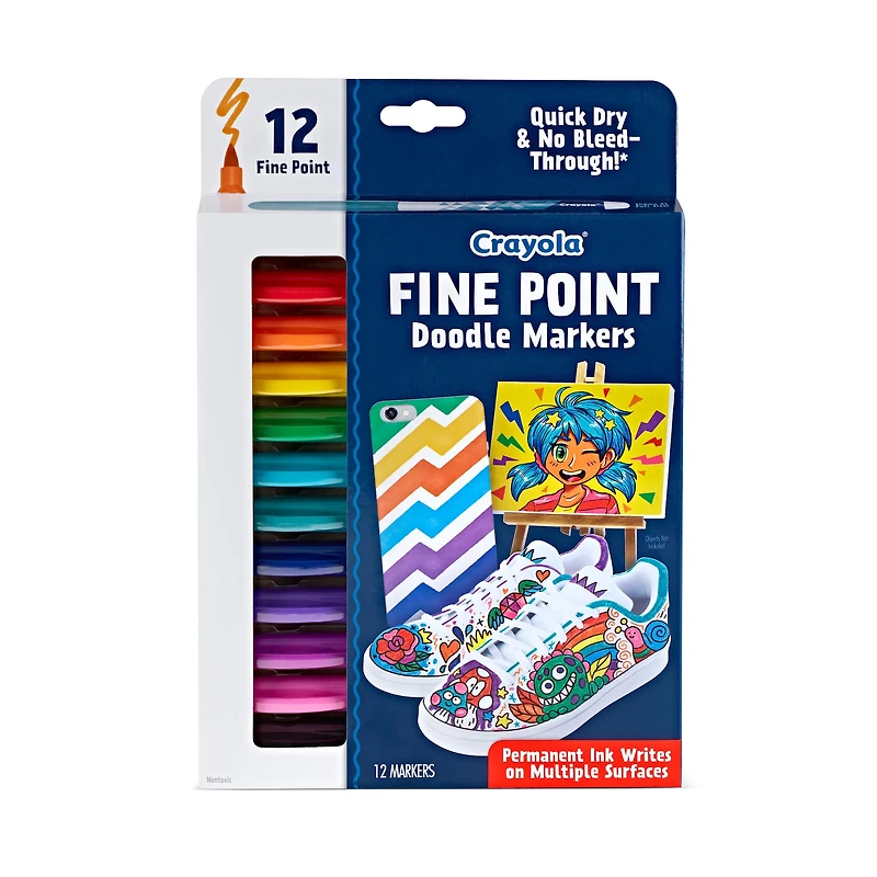 Crayola® Fine Point Doodle Markers, 12ct.