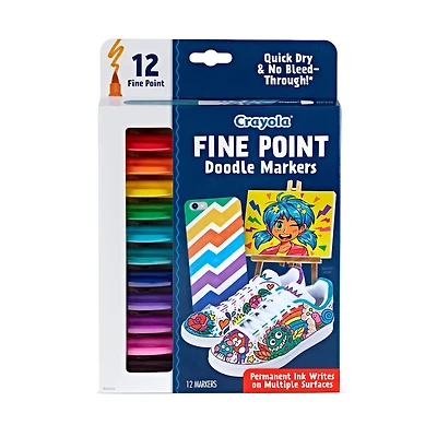 Crayola® Fine Point Doodle Markers, 12ct.
