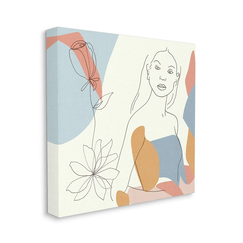 Stupell Industries Expressive Female Linework Canvas Wall Art