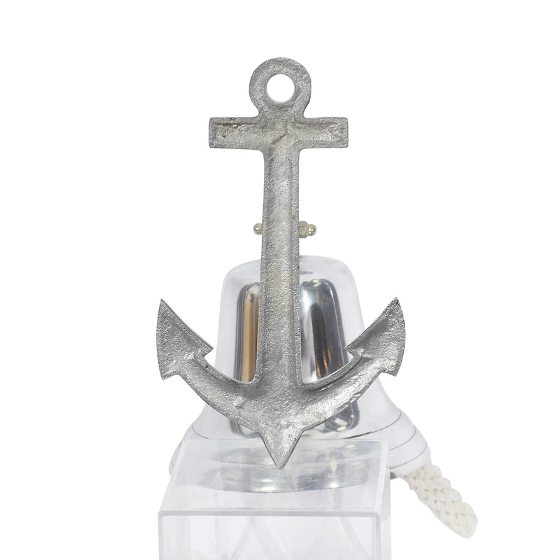 Silver Aluminum Coastal Wall Decor, 10", 7"