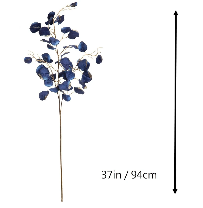37" Blue Glitter Eucalyptus Stem by Ashland® 