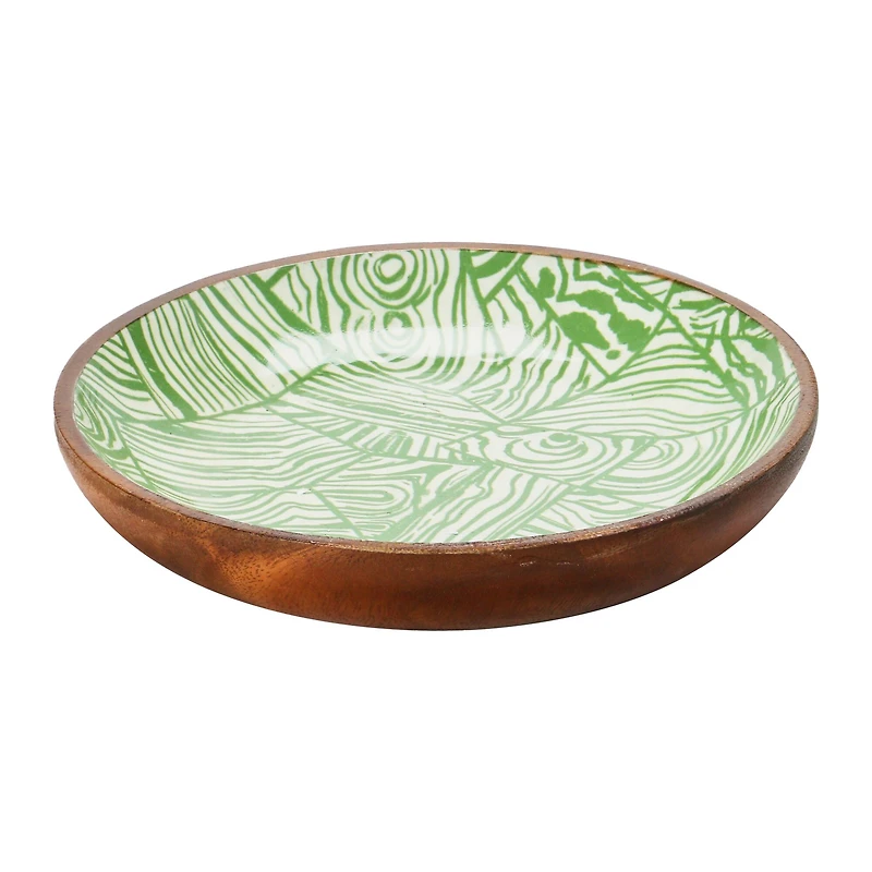 Hello Honey® Enameled Acacia Wood Print Bowls Set