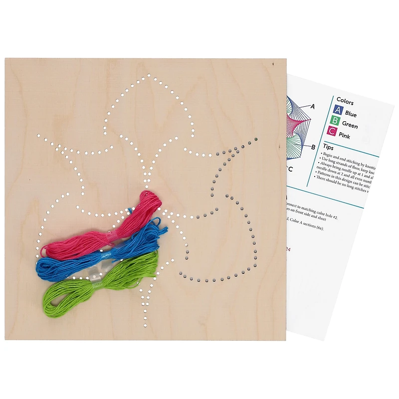 Leisure Arts® Intermediate Hexagon Stitched String Art Panel Kit