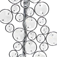 Lalia Home 26" Crystal Glitz and Chrome Table Lamp with White Shade