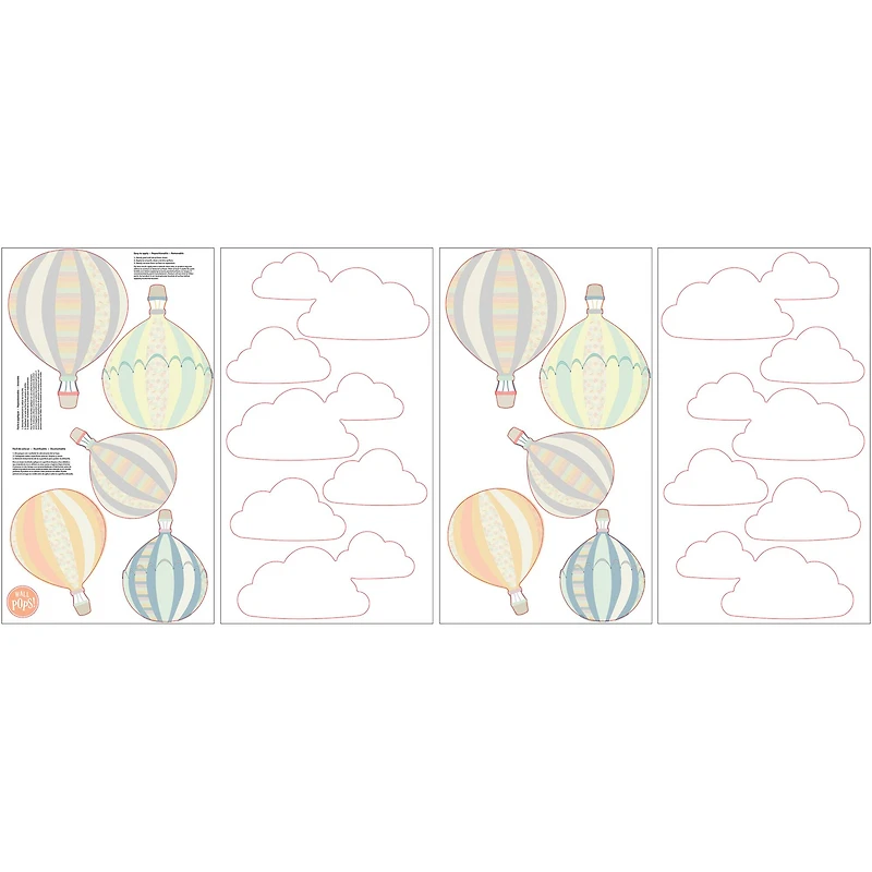 WallPops Up, Up and Away Wall Art Kit