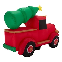 Glitzhome® 7ft. Inflatable Santa Claus On Truck