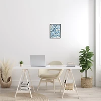 Stupell Industries Coastal Tile Abstract Soft Blue Beige Shapes in Frame Wall Art