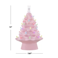 Mr. Cottontail Pink 13" Ceramic Easter Bunny Tree