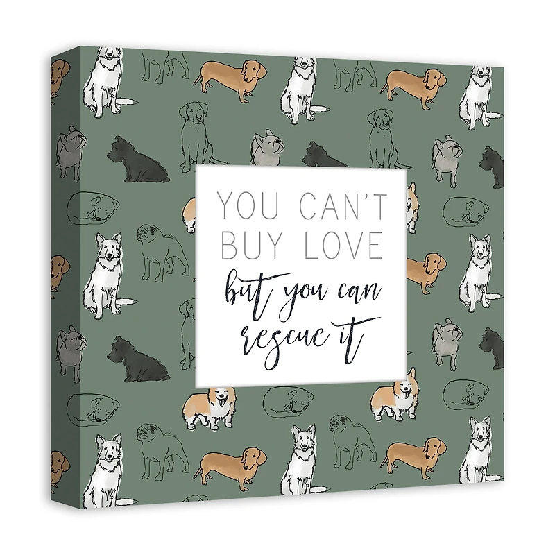 Rescue Cat Canvas Wall Art