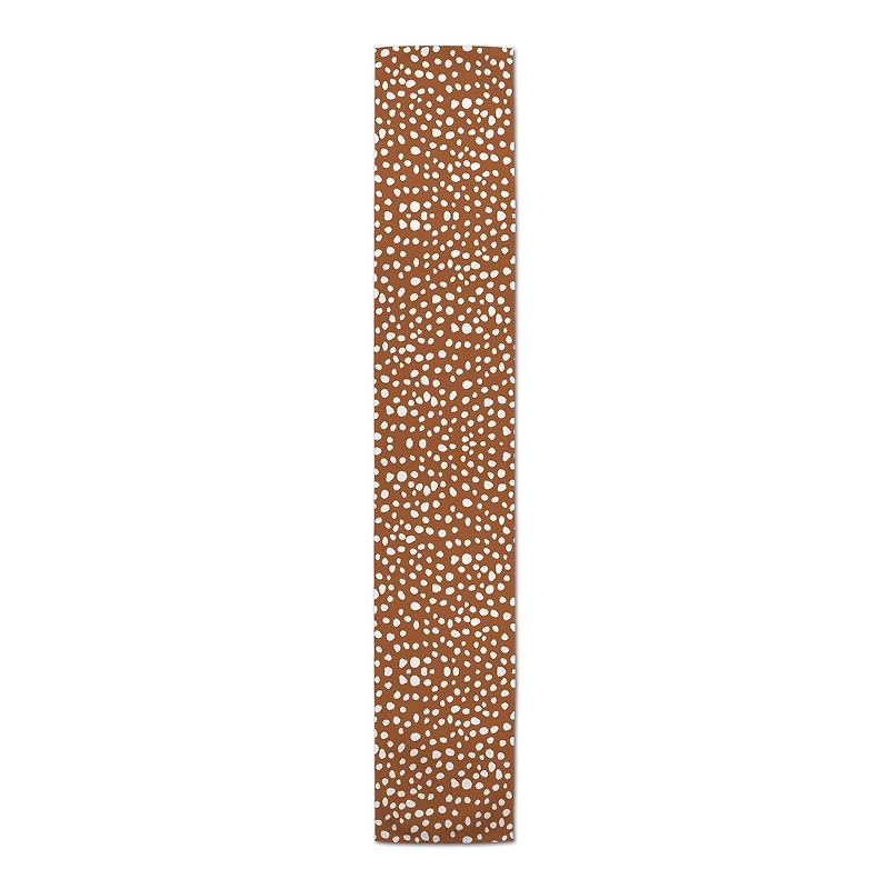 Terracotta Spots 16" x 90" Cotton Twill Runner