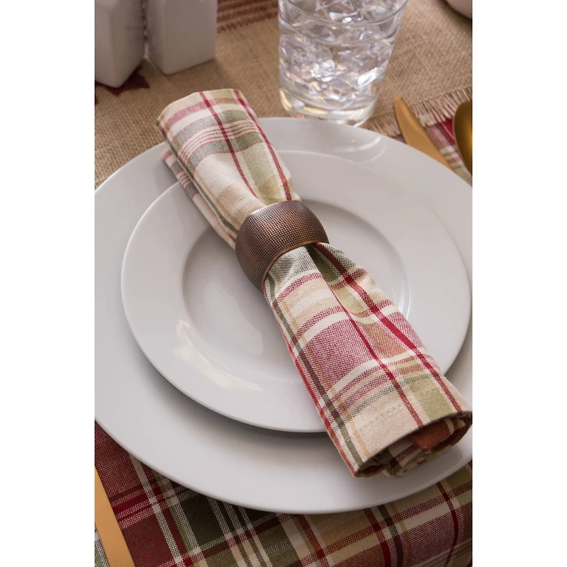DII® Give Thanks Plaid Napkins, 6ct.