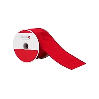 2.5" x 20ft. Red Velvet Wired Ribbon by Celebrate It®