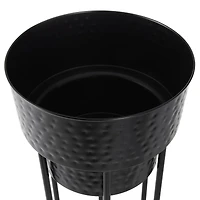 Black Metal Nesting Planter & Stands Set