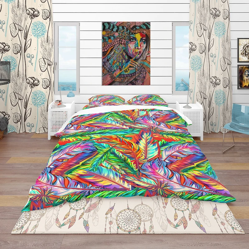 Designart 'Bright Texture' Southwestern Bedding Set