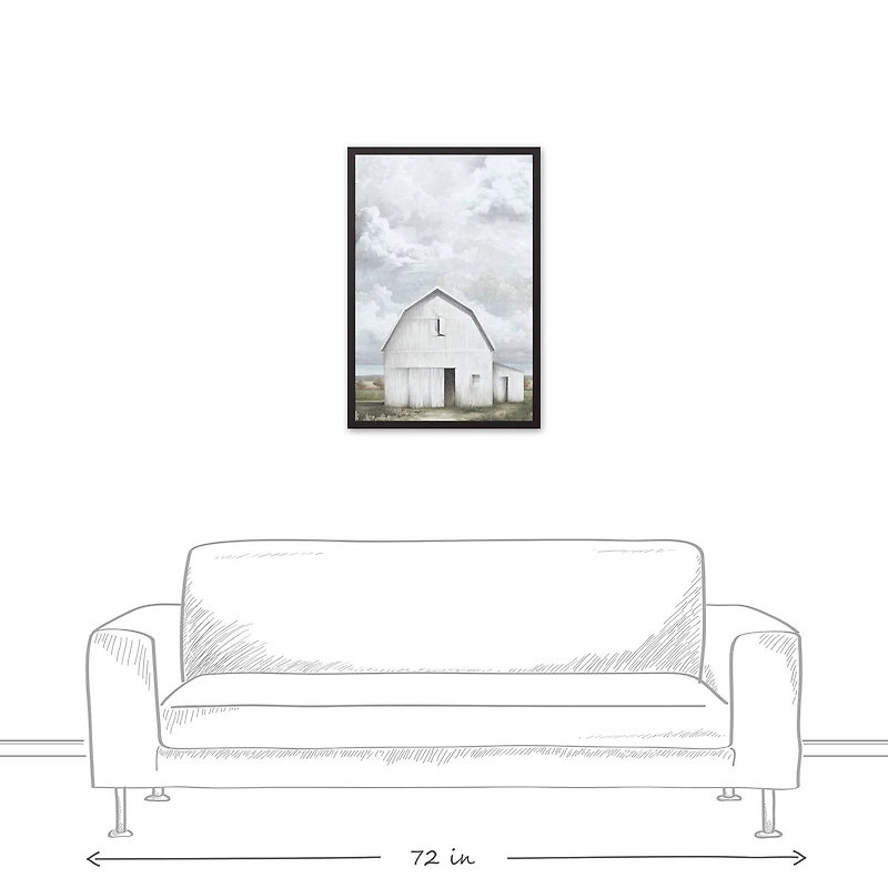 Big Sky Barn 20" x 30" Black Framed Canvas