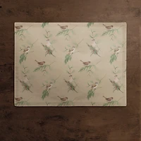 Pine Birds on Brown Cotton Twill Placemat