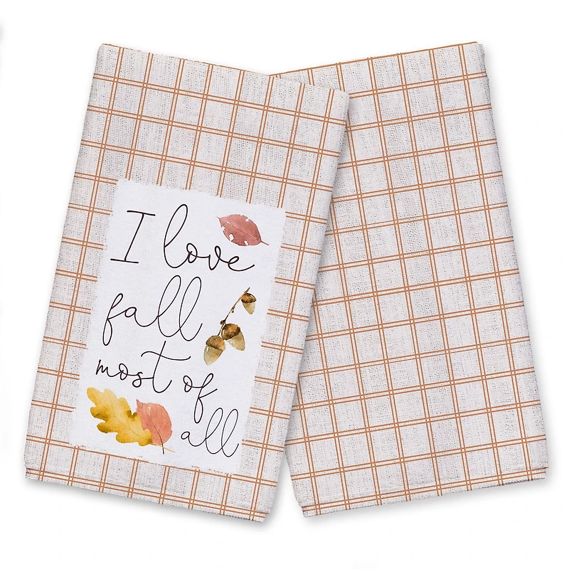 Love Fall Most Of All Tea Towel Set