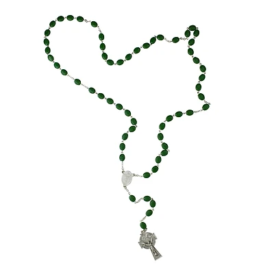 25" St. Patrick Irish Glass Beaded Rosary