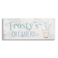 Stupell Industries Frosty's Creamery Winter Ice Cream Canvas Wall Art