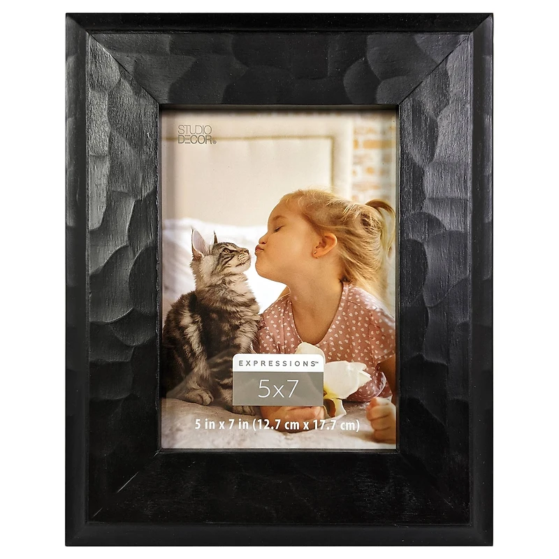 Expressions™ 5" x 7" Black Hammered Frame by Studio Décor®