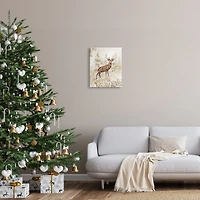 Stupell Industries Elk Snow Covered Forest Canvas Wall Art