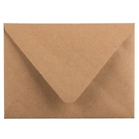 JAM Paper 4.375" x 5.75" Kraft V-Flap Invitation Envelopes, 100ct.