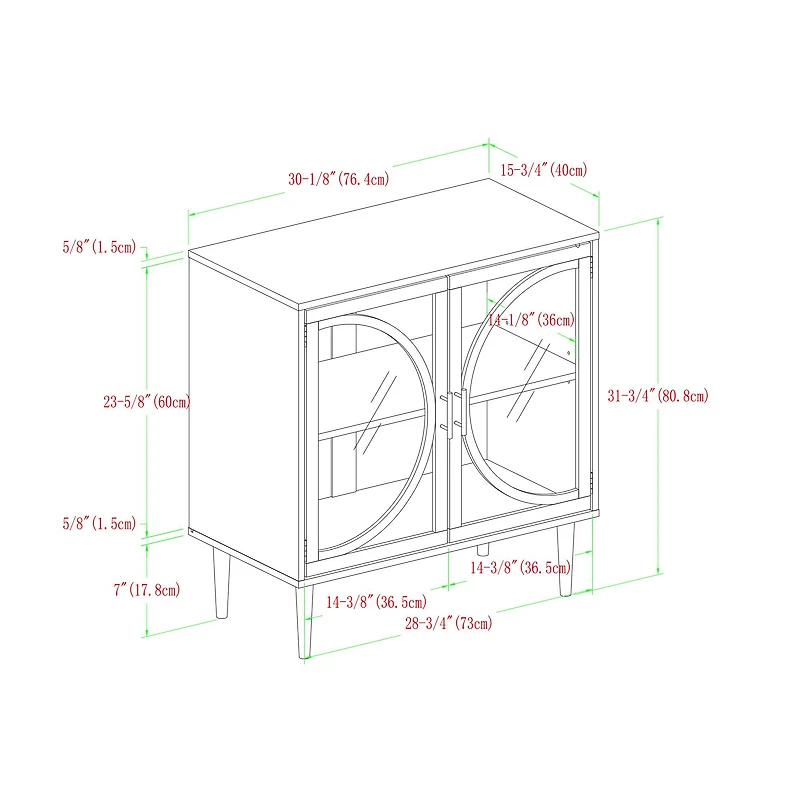 Walker Edison Dark Walnut Industrial Storage Cabinet