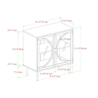 Walker Edison Dark Walnut Industrial Storage Cabinet