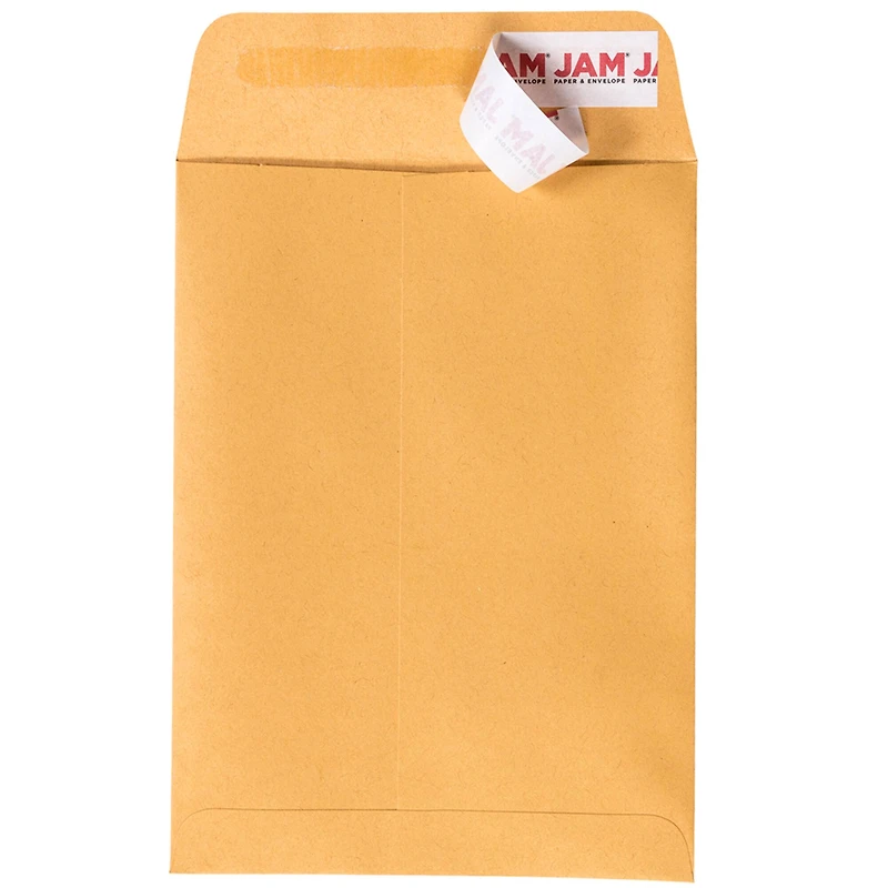 JAM Paper 5.5" x 7.5" Brown Kraft Open End Catalog Manila Envelopes