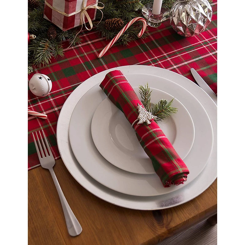 DII® 72" Tartan Holly Plaid Table Runner