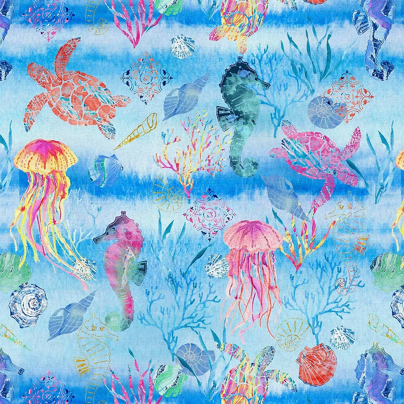 Fabric Editions Sea Critters Cotton Fabric