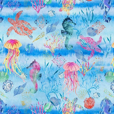 Fabric Editions Sea Critters Cotton Fabric