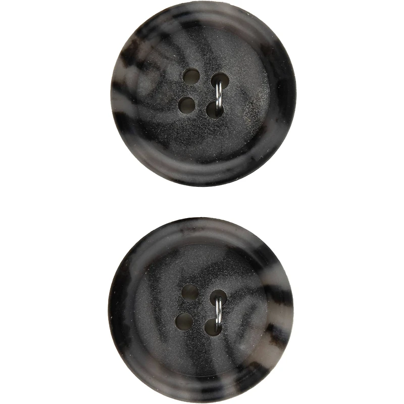 LaMode 1" Grey 4-Hole Buttons, 2ct.