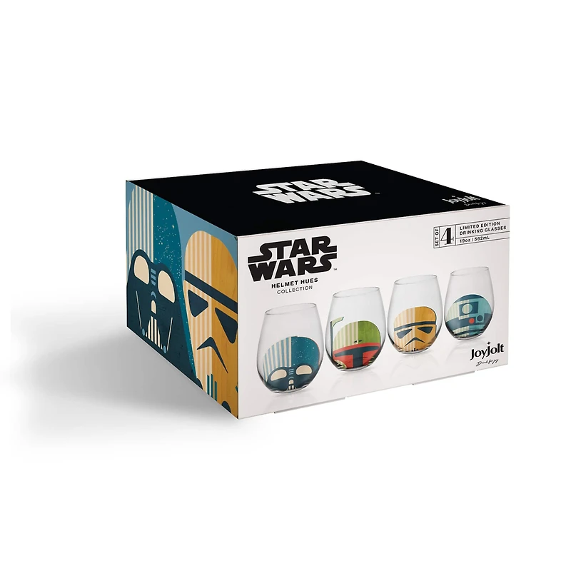 JoyJolt® Star Wars™ 4.8oz. Helmet Hues Stemless Drinking Glasses, 4ct.