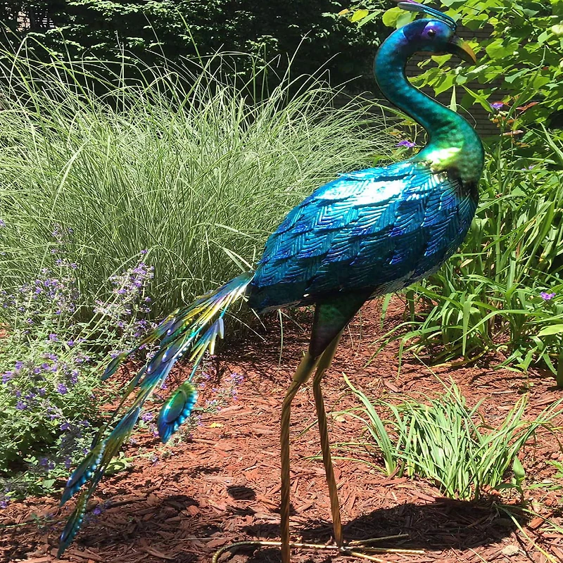 Santa's Workshop 31" Iron Peacock