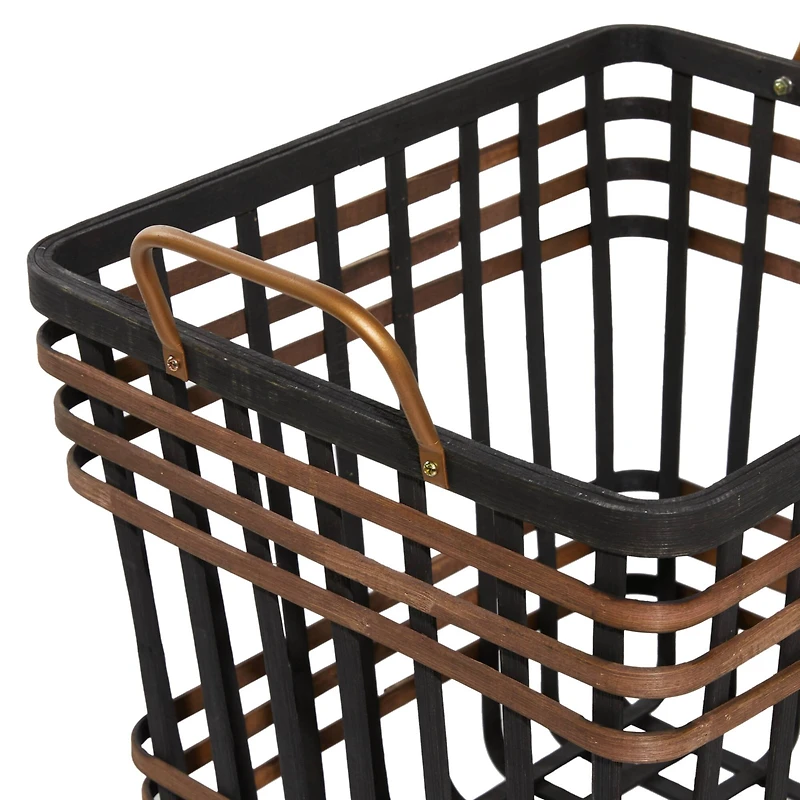 Black Seagrass Farmhouse Storage Basket Set