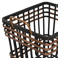 Black Seagrass Farmhouse Storage Basket Set