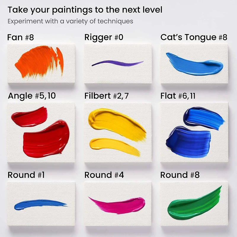 Arteza® Acrylic & Oil 12 Piece Brush Set