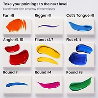 Arteza® Acrylic & Oil 12 Piece Brush Set