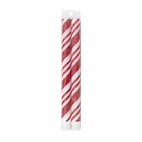 10" Red & White Stripes Taper Candles, 2ct. by Ashland®